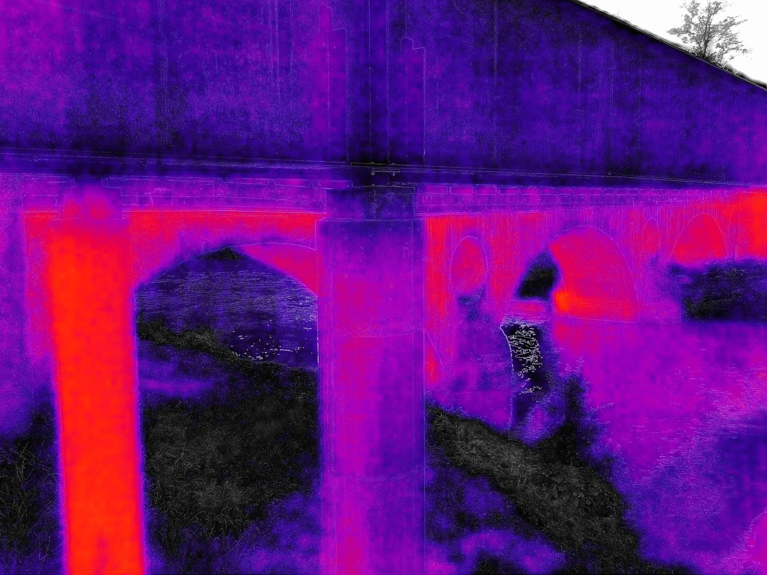 Termografia con drone, ispezione ponte