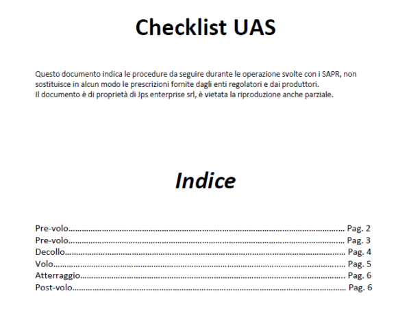 Checklist UAS